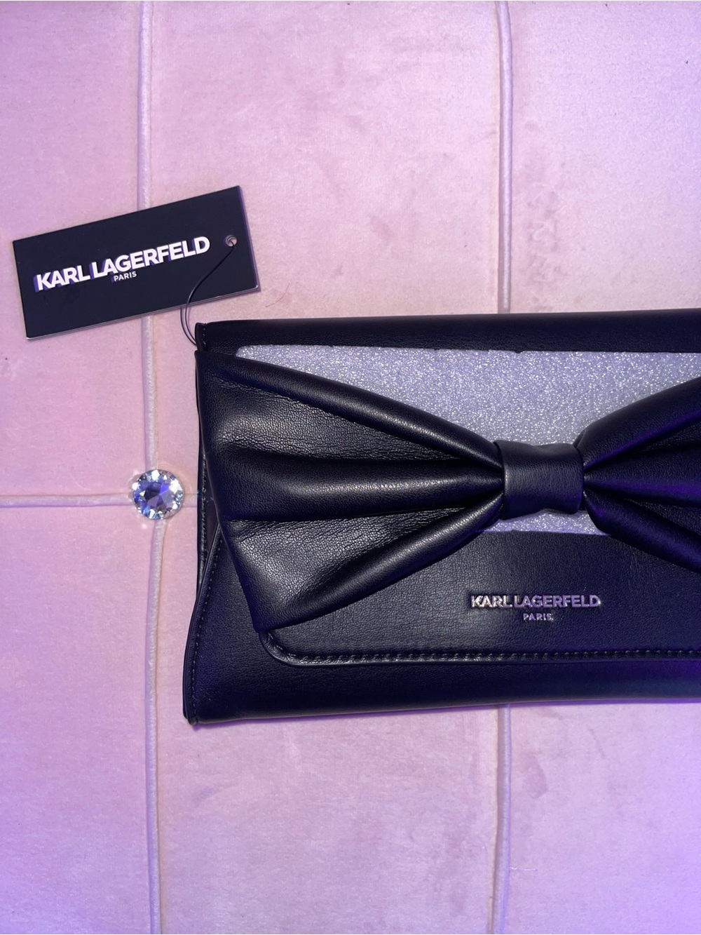 Karl Lagerfeld Bow Clutch